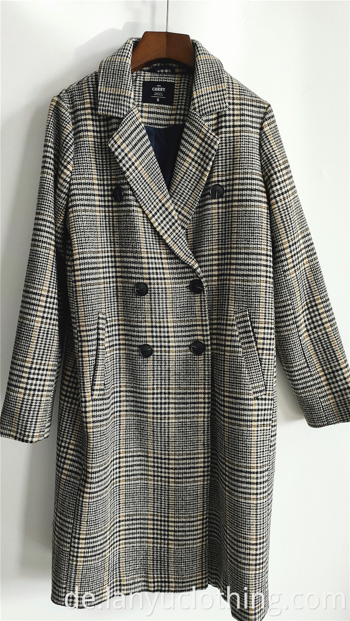 Plaid Coat For Ladies